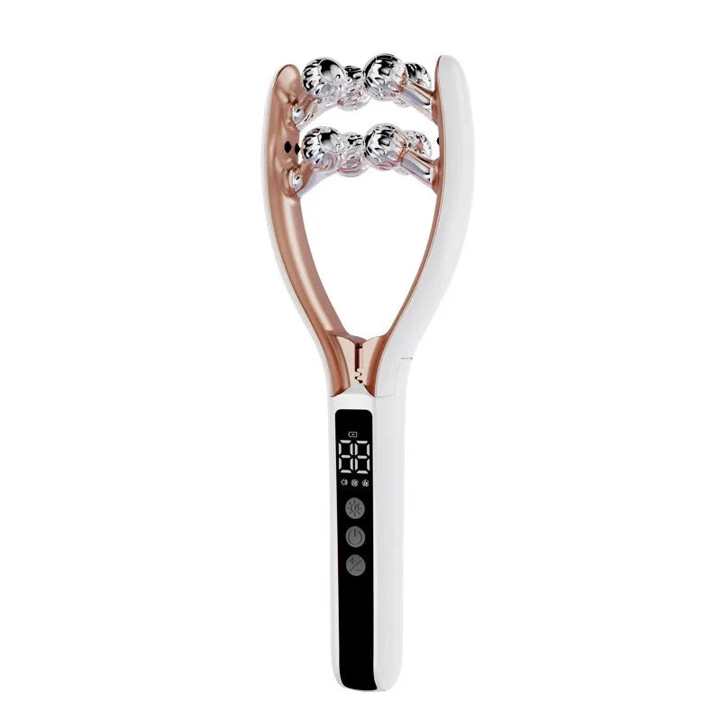 RF EMS Micro Current LED Color Lighte Roller Face Slimming Artifact V Face Beauty Firming Lifting Face Facial Massage Instrument